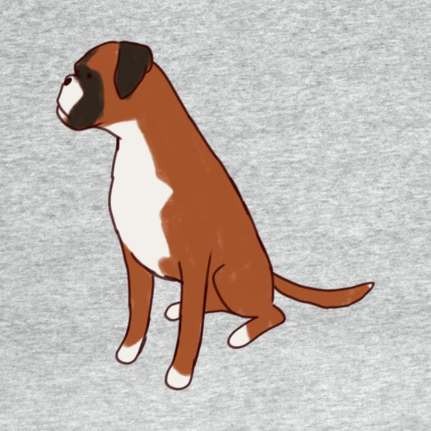 boxer dog drawing by Mayarart